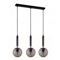 CLA-Trattino2- Interior Black Smoke Spherical Glass Pendant Lights